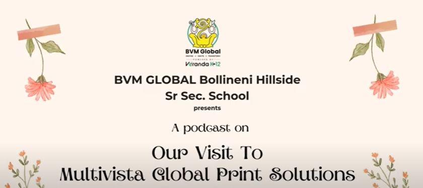 Industrial visit to Multivista Global Print Solutions by Humanities students of classes 11 & 12